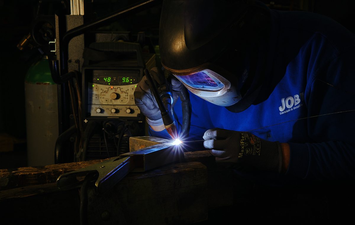 WIG-Schweißarbeit in der Werkstatt
